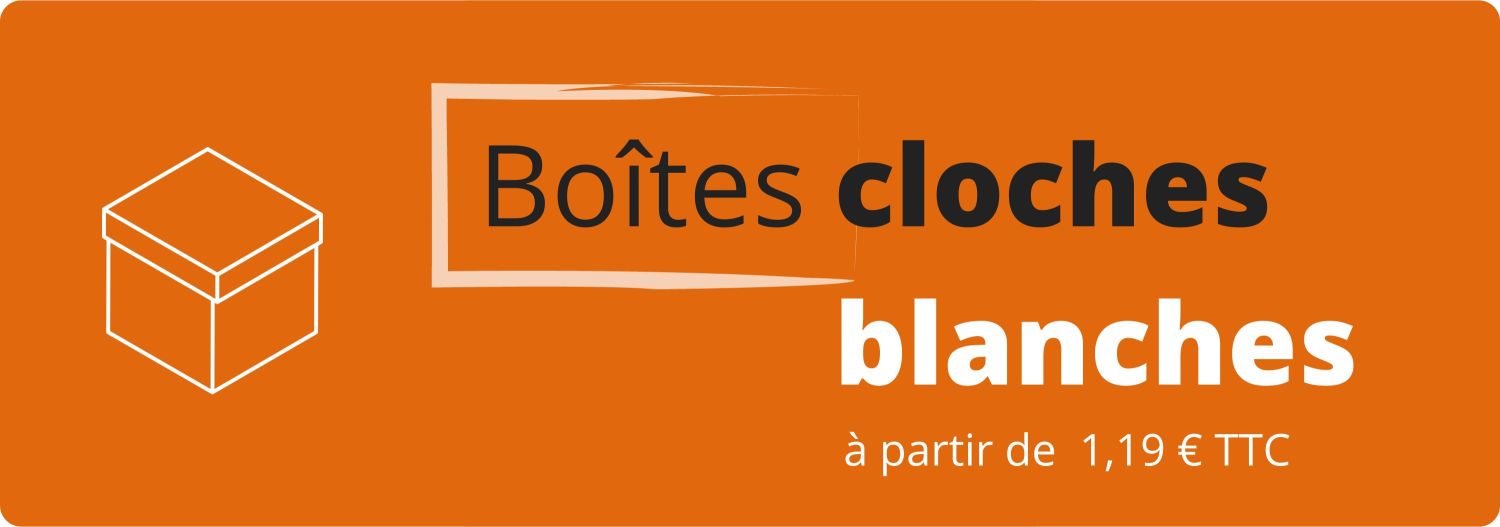BOÎTES CLOCHES CARTON BLANC